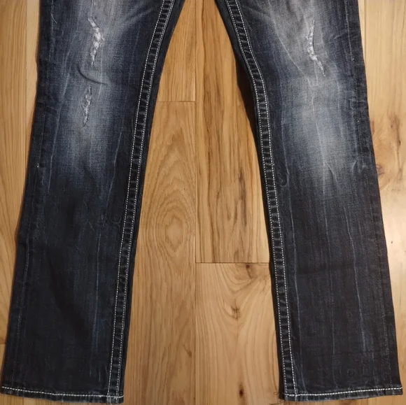Vigoss Skinny Low Rise Straight Leg Jeans Women's Size 3/4W 33L - Picture 3 of 11